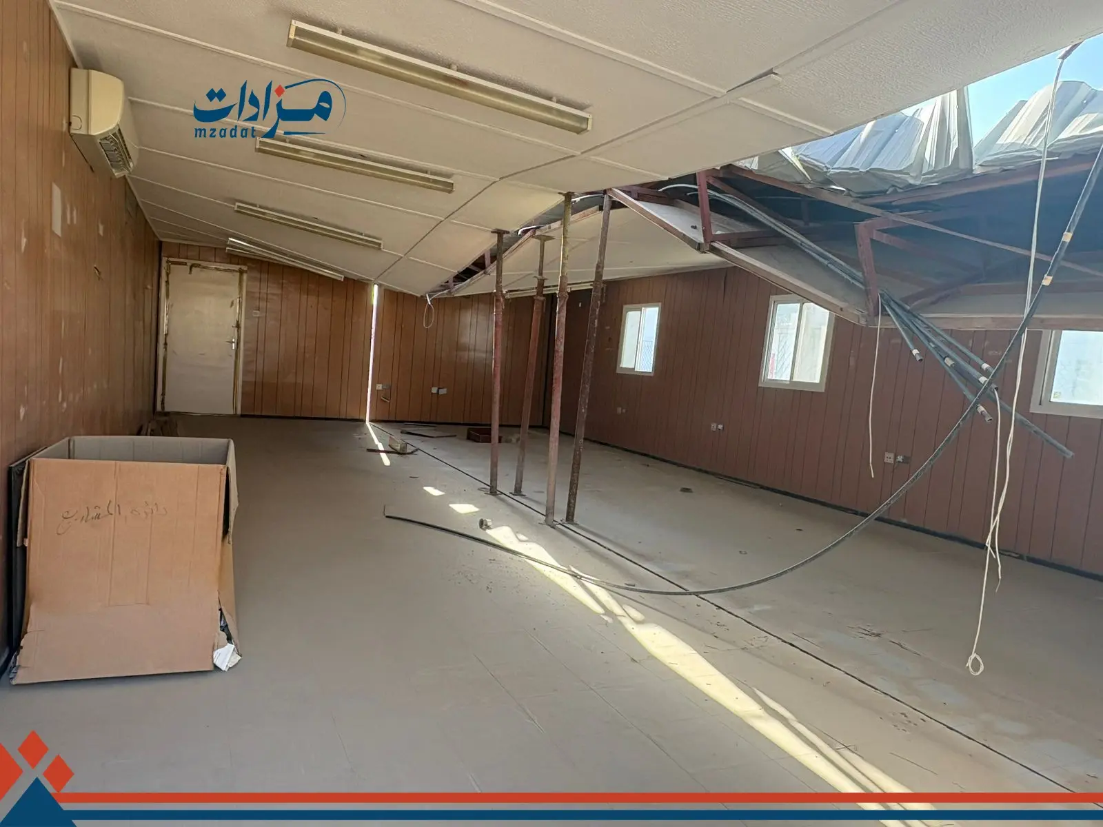 5- Mobile housing unit, garbage containers, and sheet metal - 8