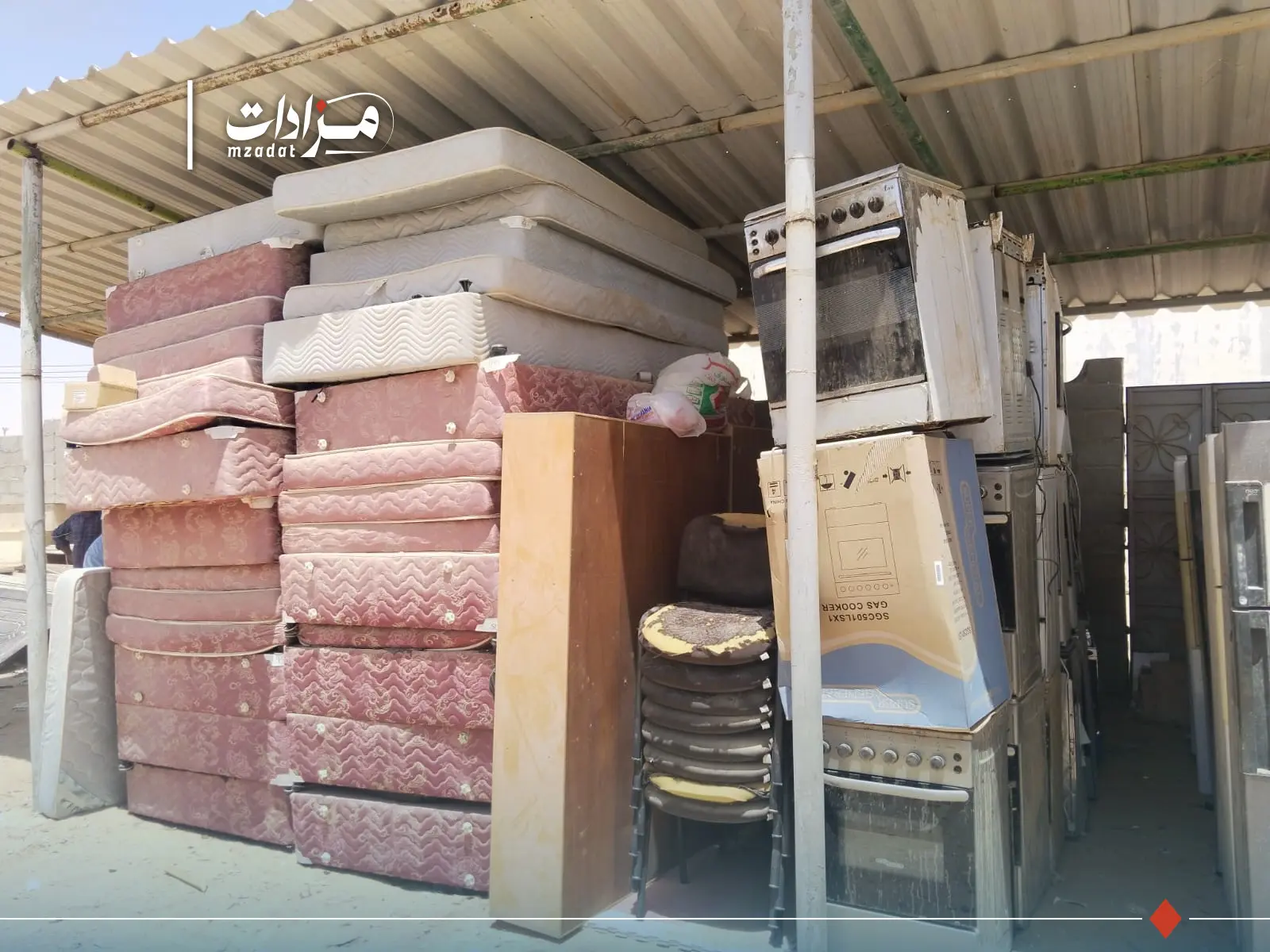 Used electronics, furniture and various scrap materials. - 13