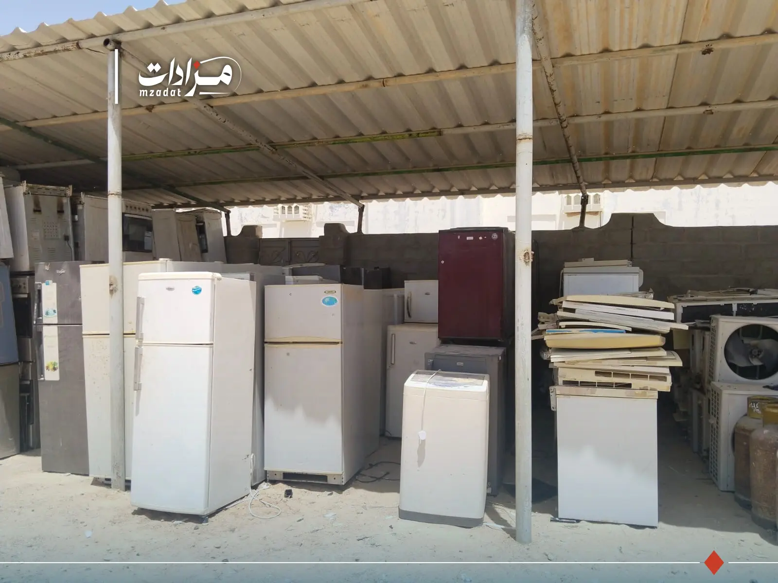 Used electronics, furniture and various scrap materials. - 14