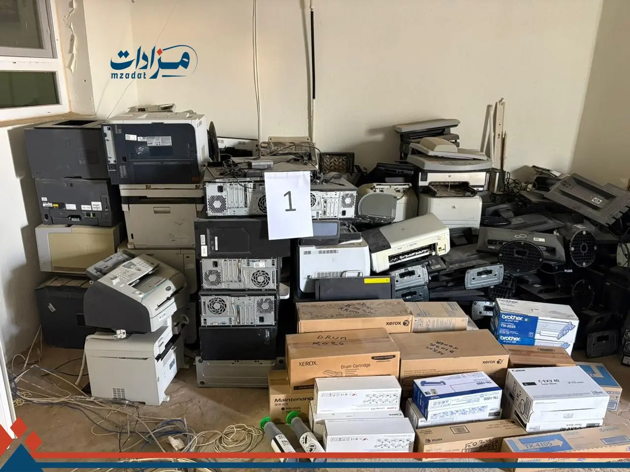 1- Used electronics, air conditioners, furniture, and assorted scrap - 2