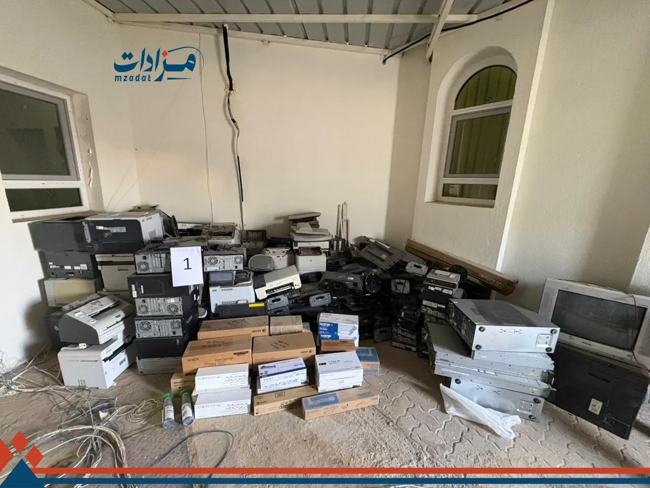 1- Used electronics, air conditioners, furniture, and assorted scrap - 5