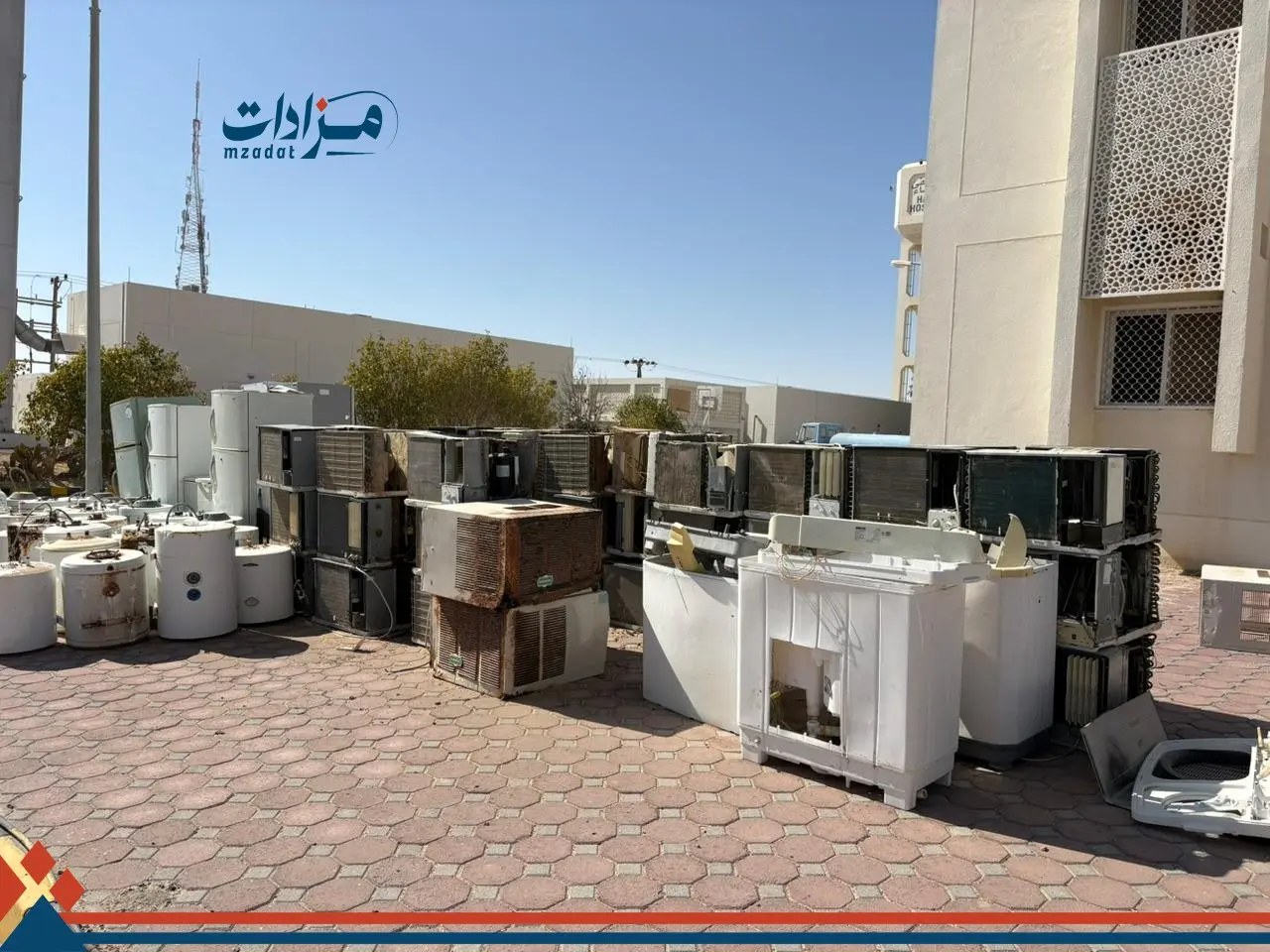 1- Used electronics, air conditioners, furniture, and assorted scrap - 15