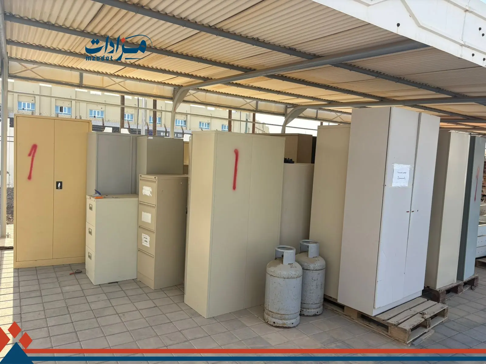 1- Iron and wooden cabinets, printers, and gas cylinders - 9
