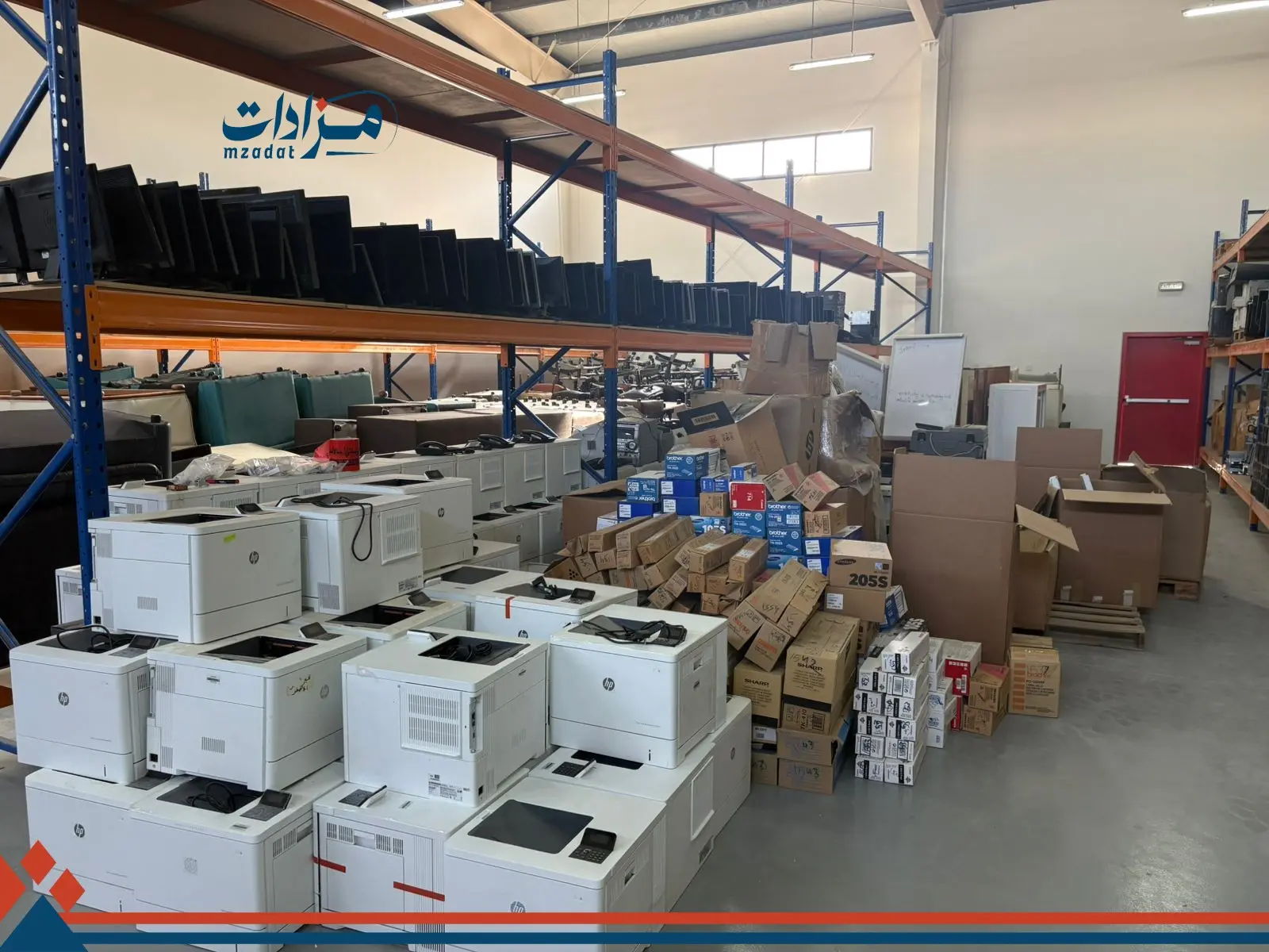 4- Screens, printers, electric tables, photocopying machines, and furniture - 4