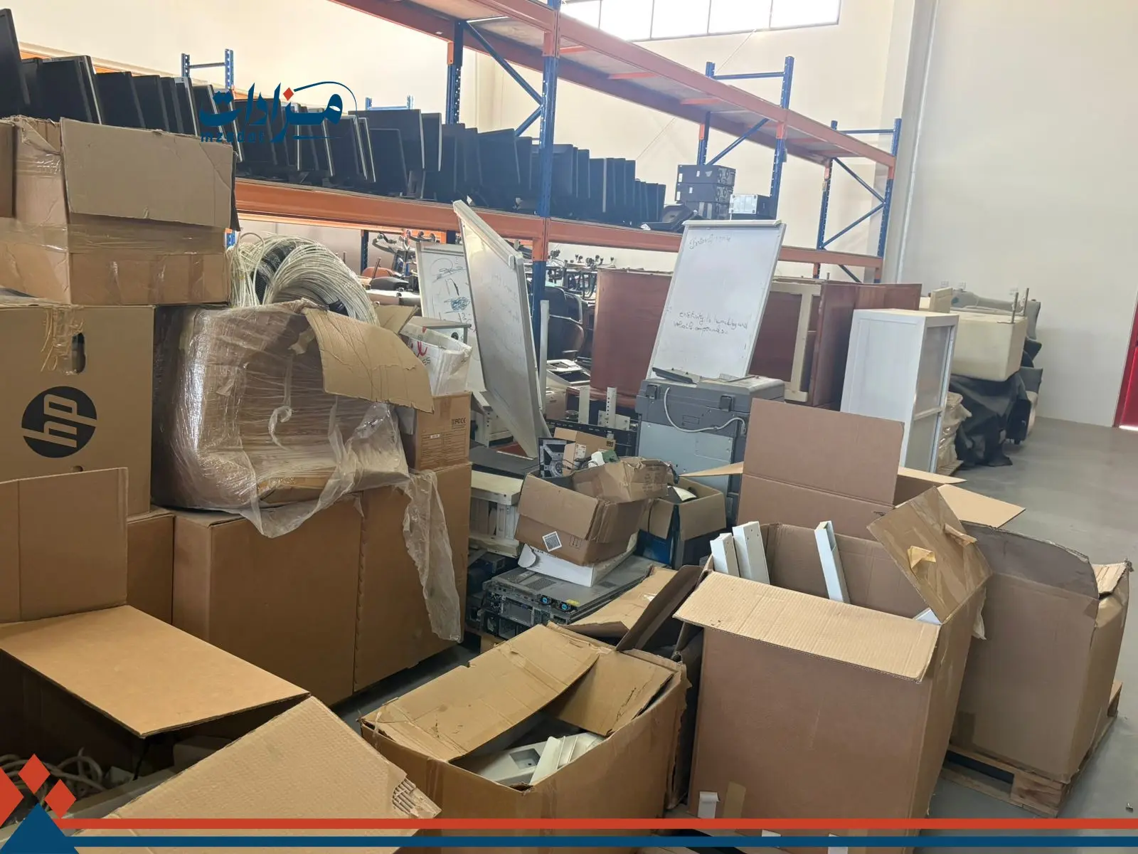 4- Screens, printers, electric tables, photocopying machines, and furniture - 8