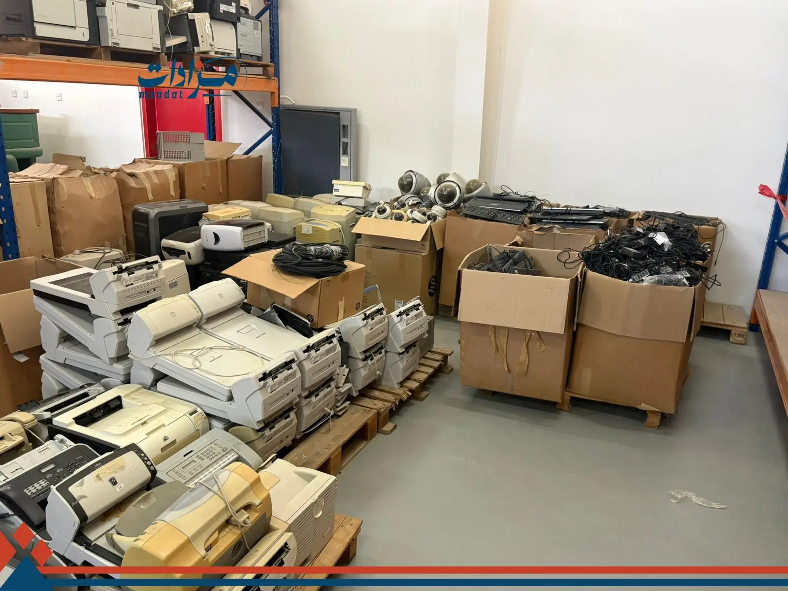 4- Screens, printers, electric tables, photocopying machines, and furniture - 16