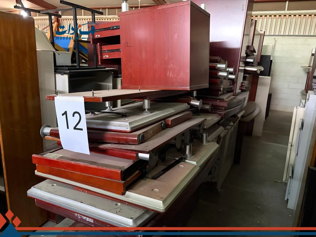 12. Office table (15)+  Filling cabinet(6)+  Book shelf(1) + Office cupboard(1)