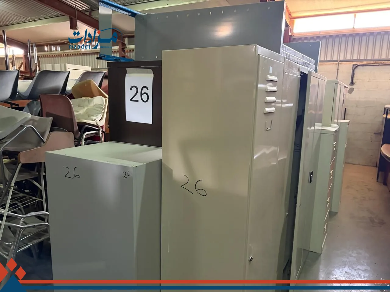 26. Office cupboard(8)+ Long table(2)+  Filling cabinet(5)+ Lockers (5)+ Storage unit(1)