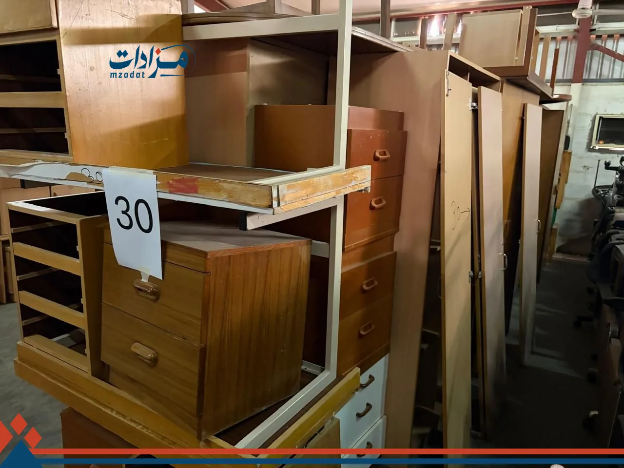 30. Wardrobe 2 door (7)+  Dressing table (6) + Dining table (3)+   Wall unit(2)+Square table(2)+ Rectangular table(1) + Bed side cabinet(8)+  Dining chair (17)