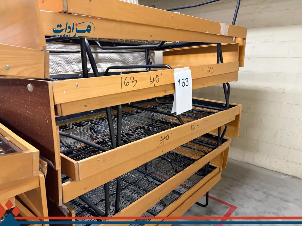 163. Single bed base(13) + Single mattress(7)+ Wooden bed base(10)