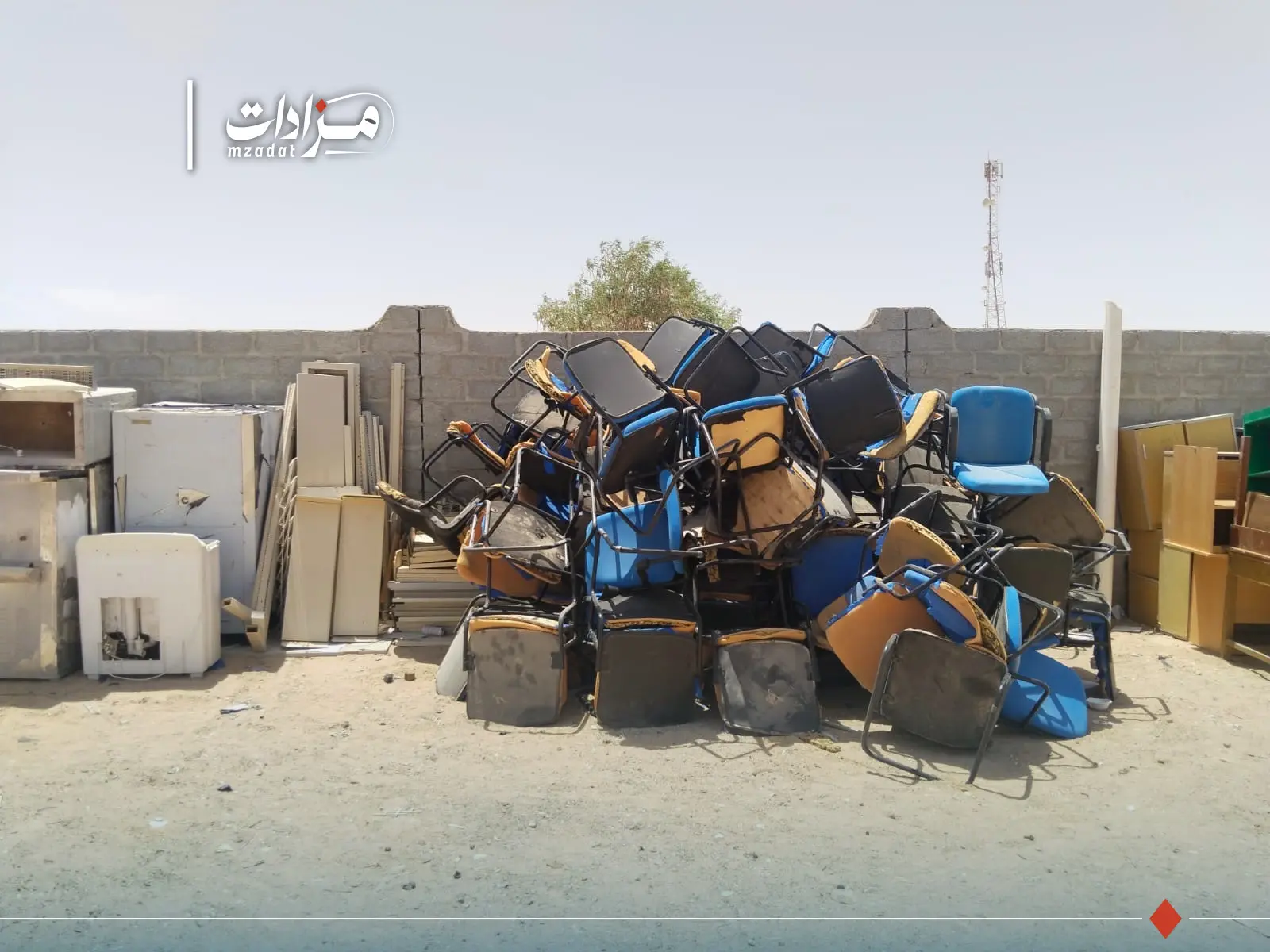 Used electronics, furniture and various scrap materials. - 12
