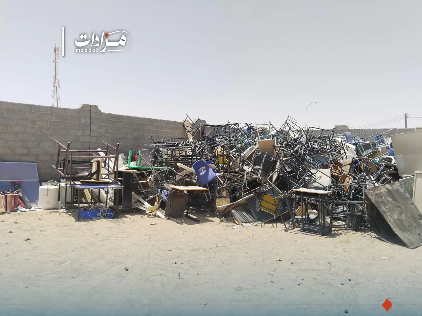 Used electronics, furniture and various scrap materials. - 10