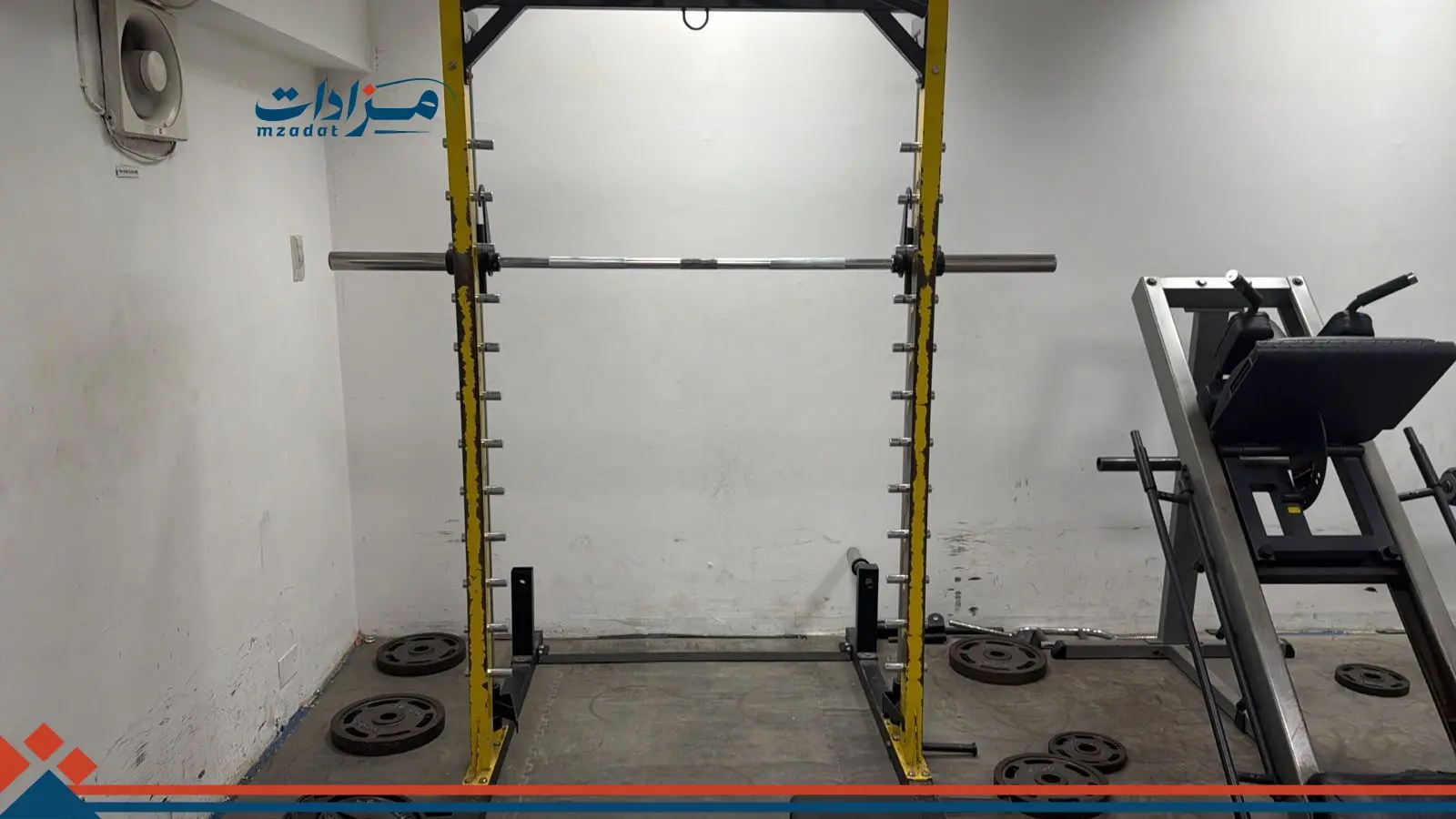 9- Squat Machine + Weight Plates (34) + Weight Stand (3) - 3